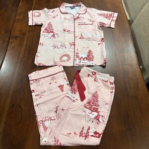 Katie Kime Holiday Toile Christmas Matching Pajama Pant Set Size Small Festive